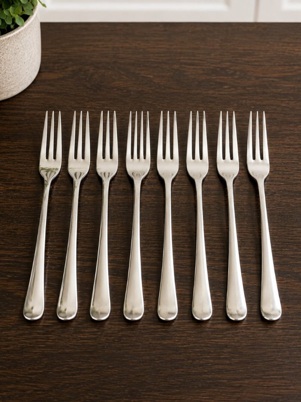 Set of 8 GS 18/10 Stainless Steel Dessert Salad Forks Flatware 5.75" Mirror Fini
